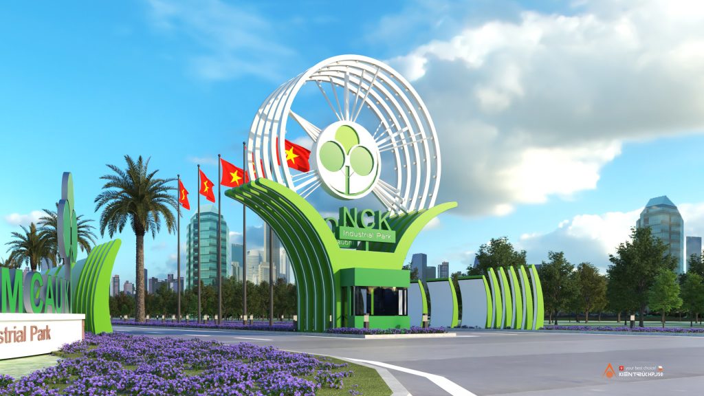 Cổng chính khu công nghiệp sinh thái Nam Cầu Kiền
