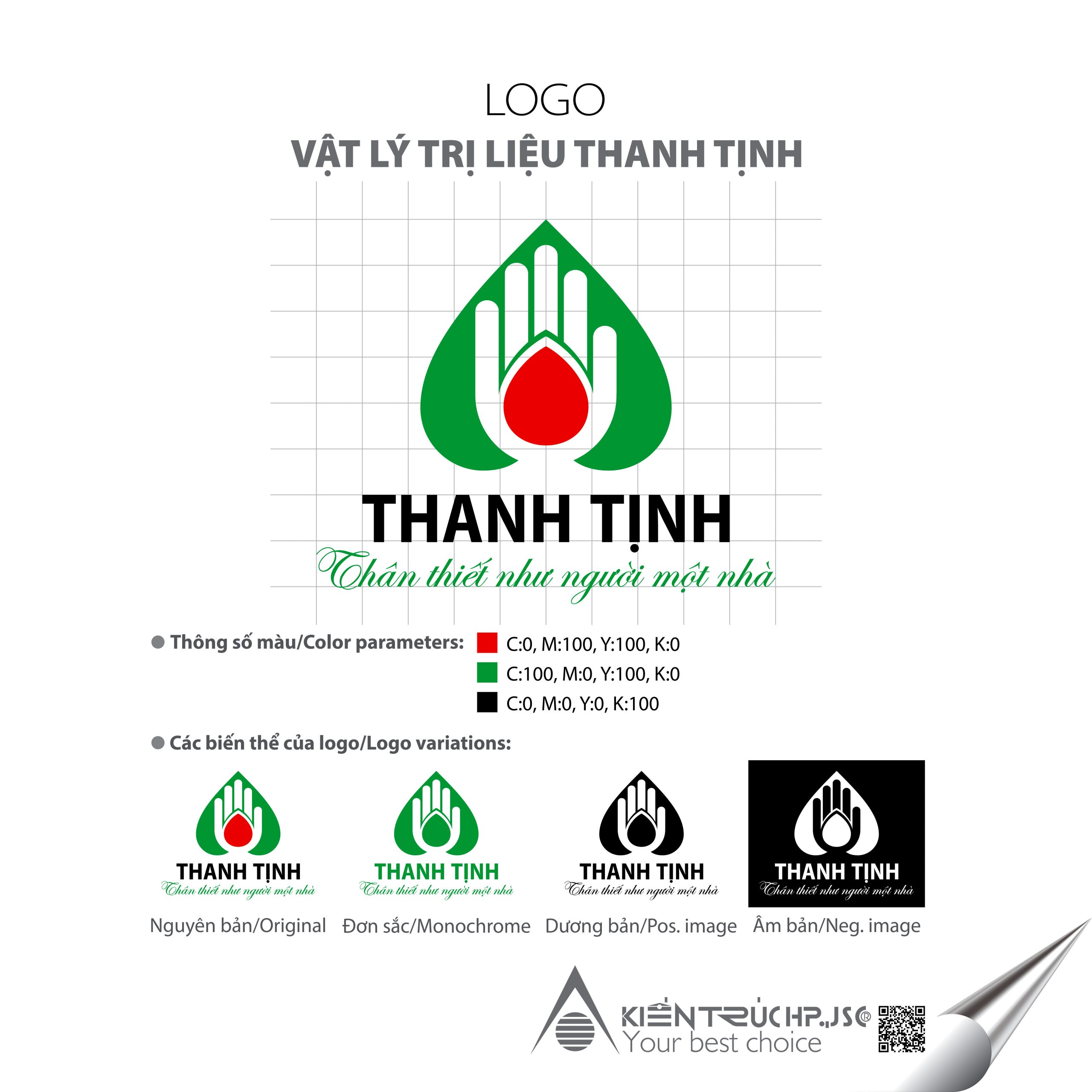 Logo Vật lý trị liệu Thanh Tịnh (Logo đã thiết kế)