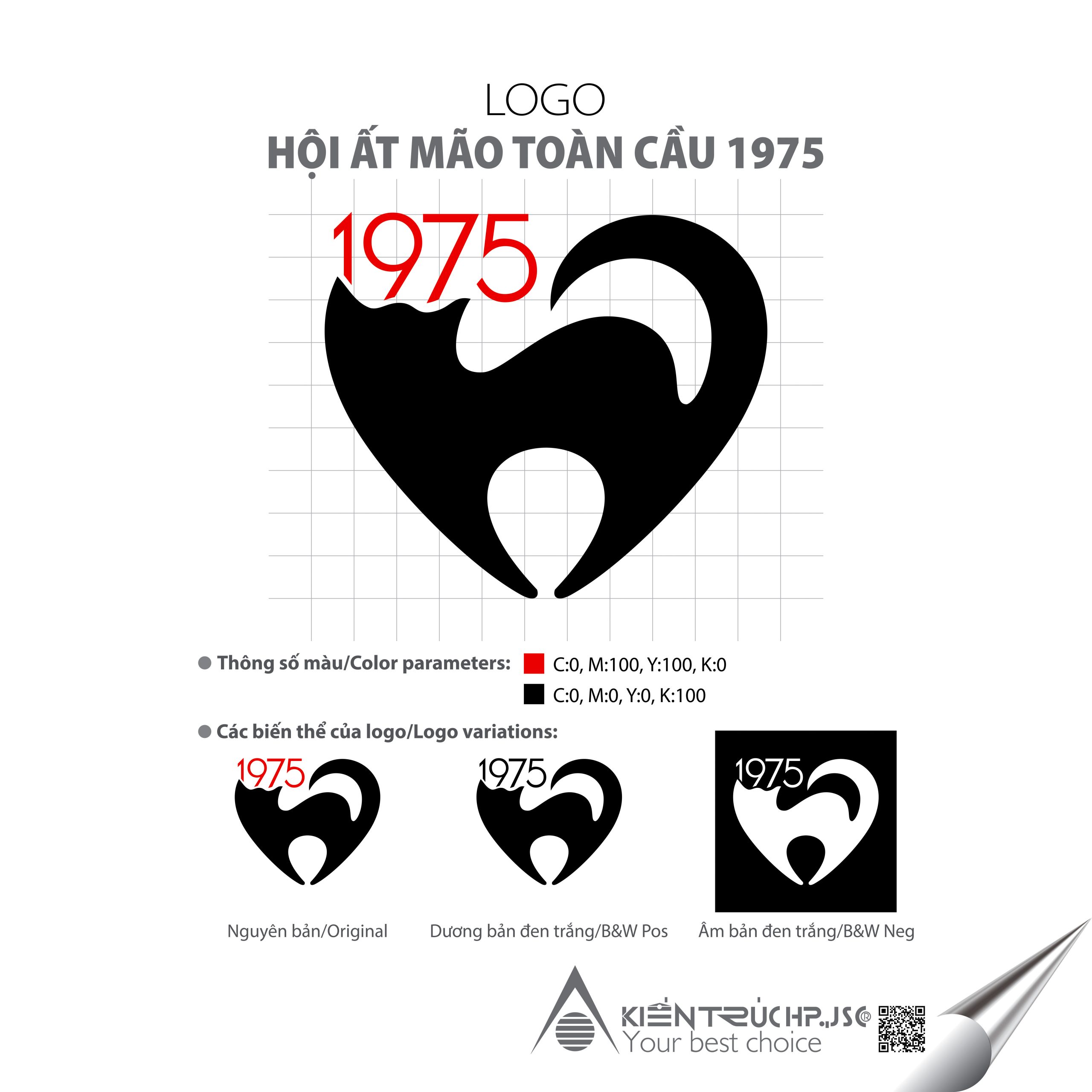 Thiết kế logo HỘI ẤT MÃO TOÀN CẦU 1975