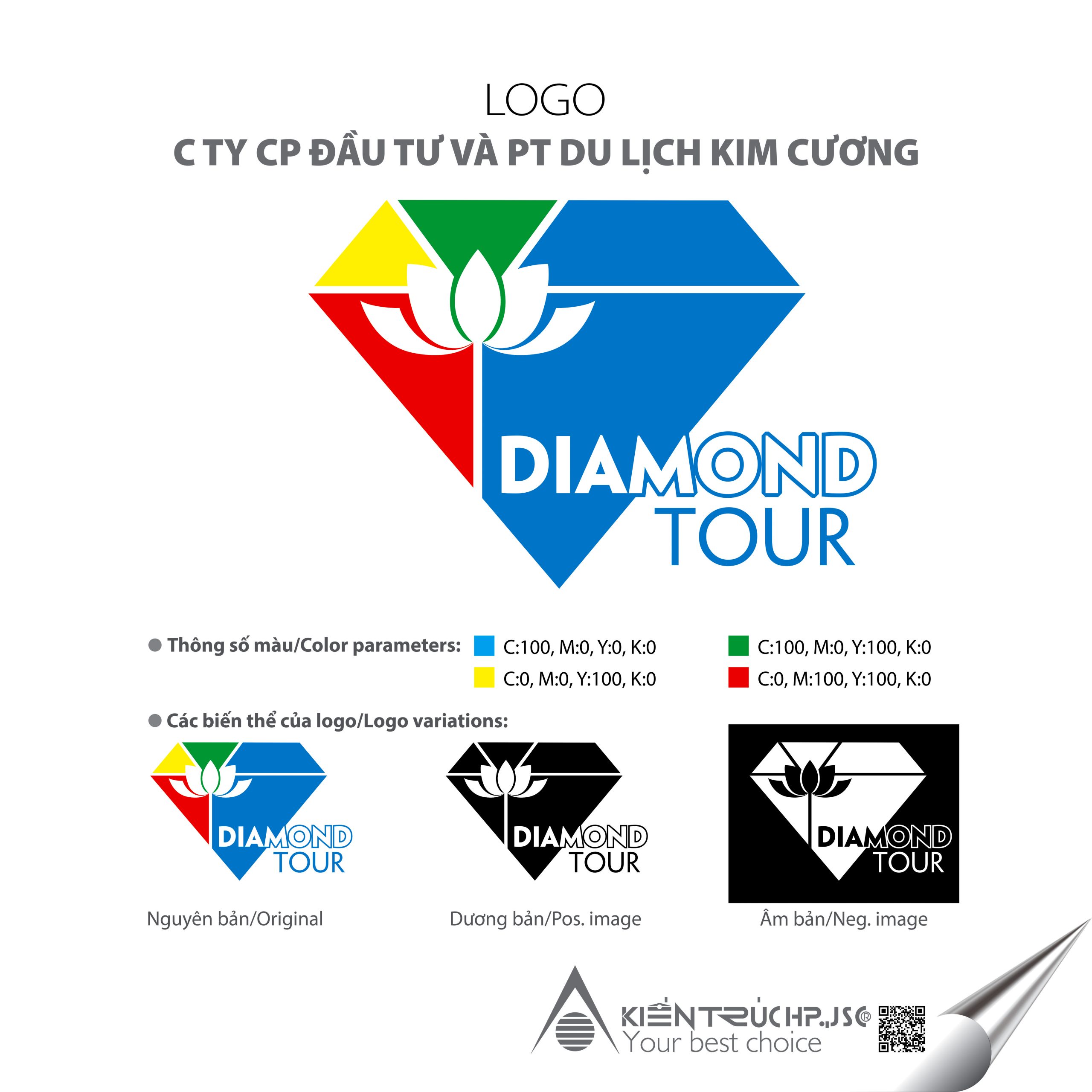 Thiết kế Logo – Cty CP Đầu Tư & Phát triển du lịch Kim Cương