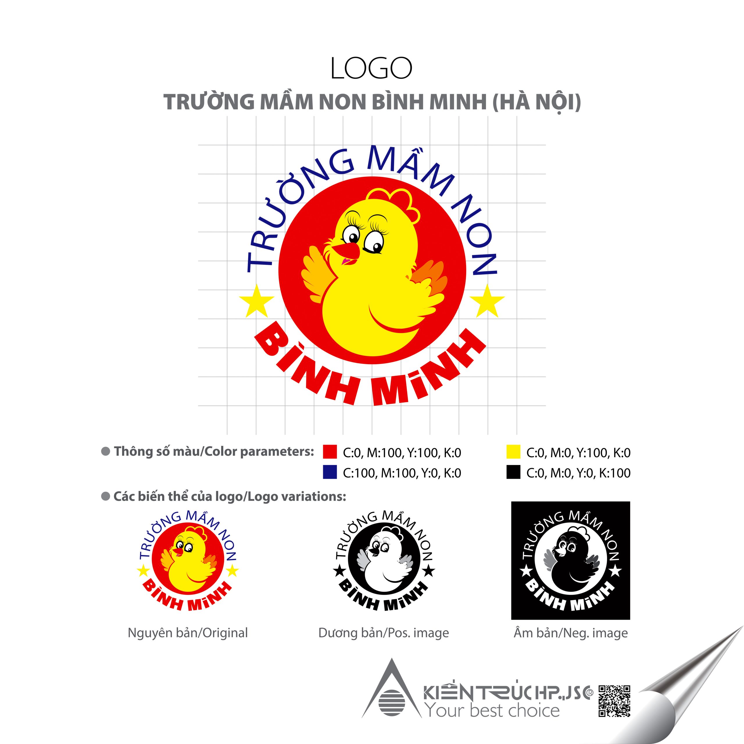 Logo Trường Mầm non Bình Minh Hà Nội (Logo đã thiết kế)