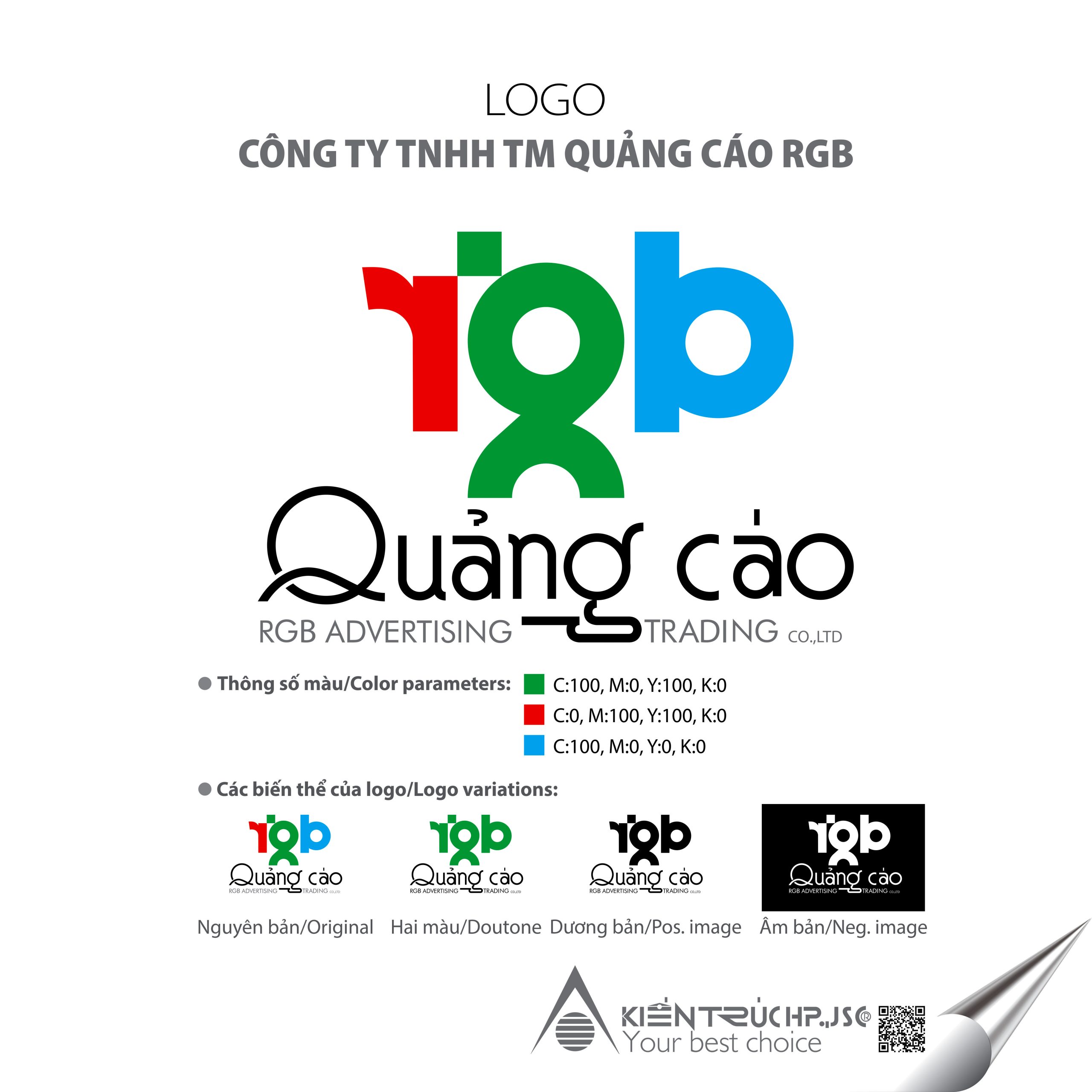 Logo Cty TNHH TM Quảng cáo RGB (Logo đã thiết kế)