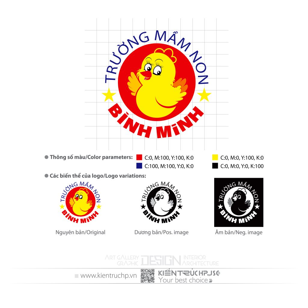 Logo Trường Mầm non Bình Minh Hà Nội (Logo đã thiết kế năm 2024)