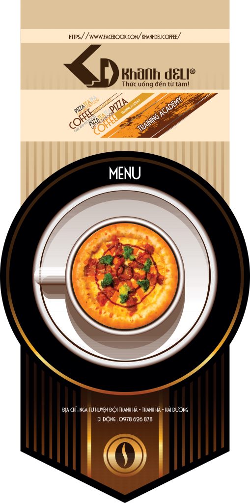 Menu cafe Khanh Deli được thiết kế bởi CTY CP KIẾN TRÚC HP