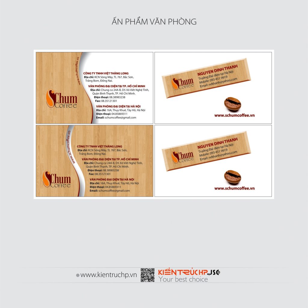 Ấm phẩm văn phòng SCHUM được thiết kế bởi KIẾN TRÚC HP (Thương hiệu thiết kế năm 2006)