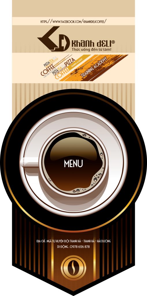 Menu cafe Khanh Deli được thiết kế bởi CTY CP KIẾN TRÚC HP