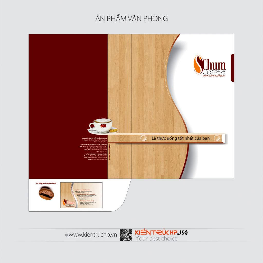 Ấm phẩm văn phòng SCHUM được thiết kế bởi KIẾN TRÚC HP (Thương hiệu thiết kế năm 2006)