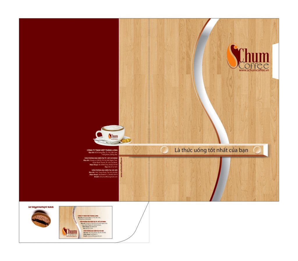 Ấn phẩm văn phòng- Kẹp file SChum được thiết kế bởi KIẾN TRÚC HP