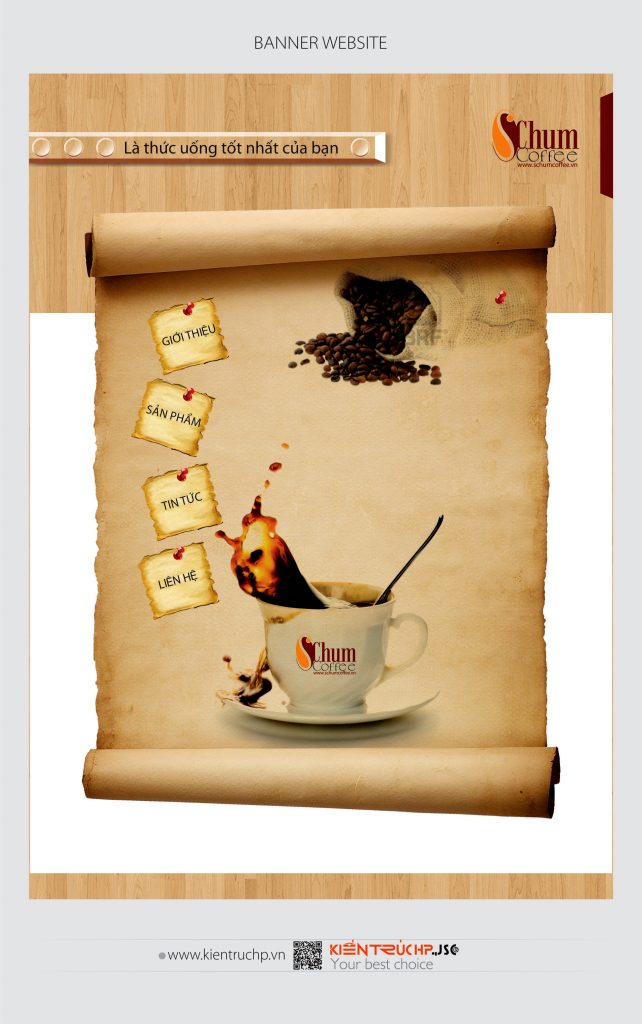 Banner website SCHUM được thiết kế bởi KIẾN TRÚC HP (Thương hiệu thiết kế năm 2006)
