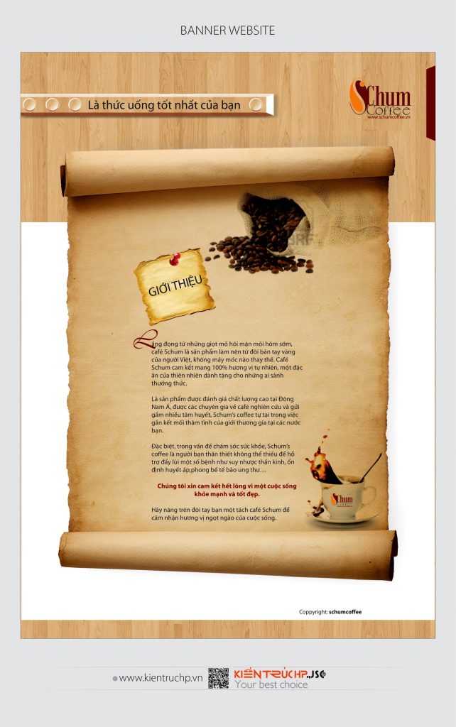 Banner website SCHUM được thiết kế bởi KIẾN TRÚC HP (Thương hiệu thiết kế năm 2006)