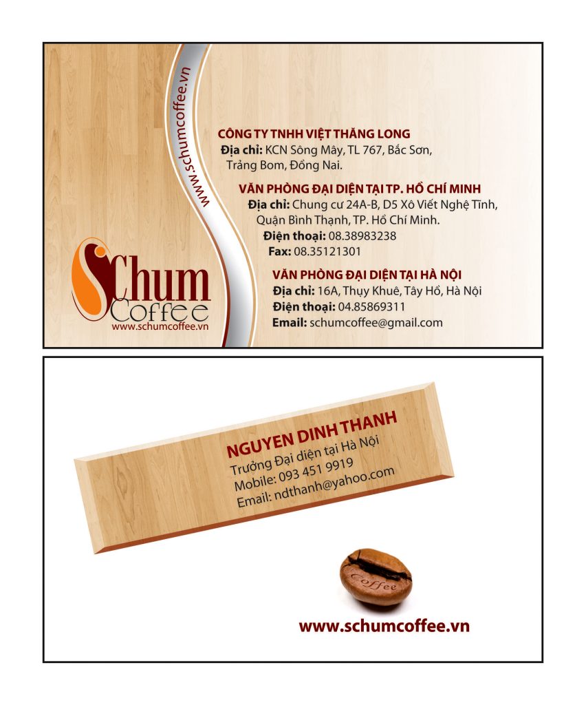 Ấn phẩm văn phòng- Name card SChum được thiết kế bởi KIẾN TRÚC HP (Thương hiệu thiết kế năm 2006)
