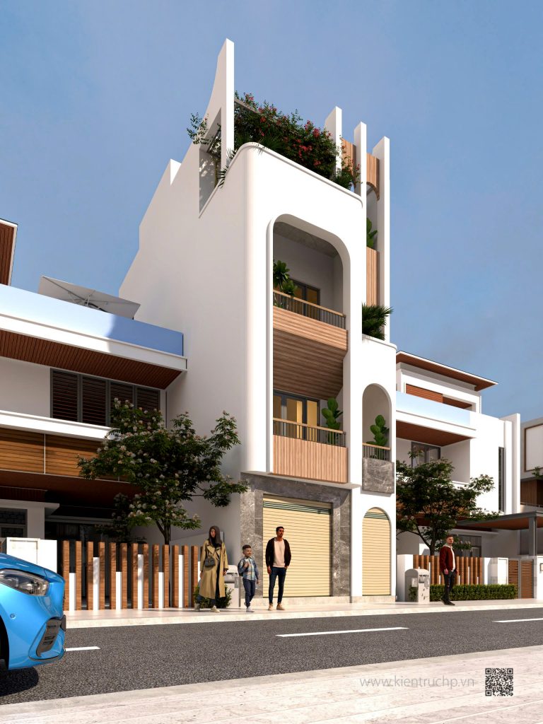 Phối cảnh Thiết kế Kiến trúc nhà phố (Đc: 30A Hạ Đoạn 2- Đông Hải- Hải An- Hải Phòng)