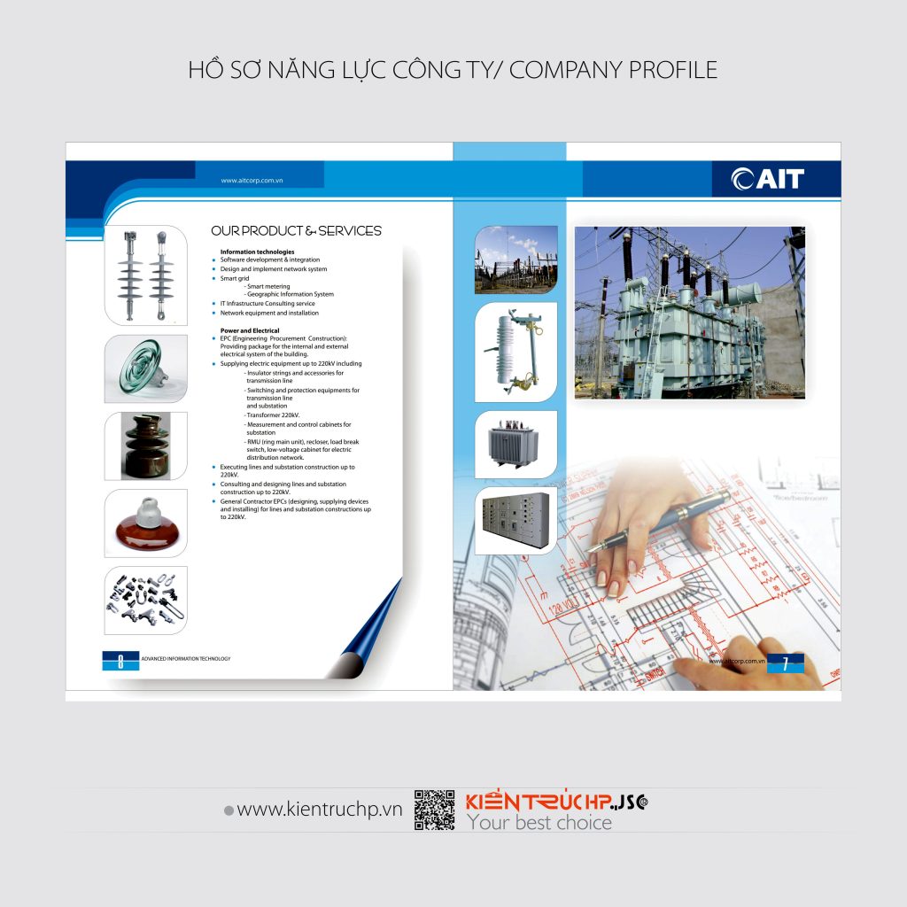 Hồ sơ Năng lực Công ty AIT được thiết kế bởi Cty CP Kiến Trúc HP