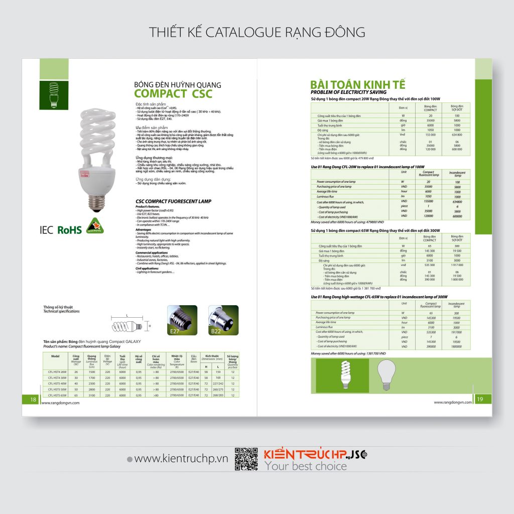 Catalogue Rạng Đông được thiết kế bởi CT CP KIẾN TRÚC HP (hoàn thành 2010)