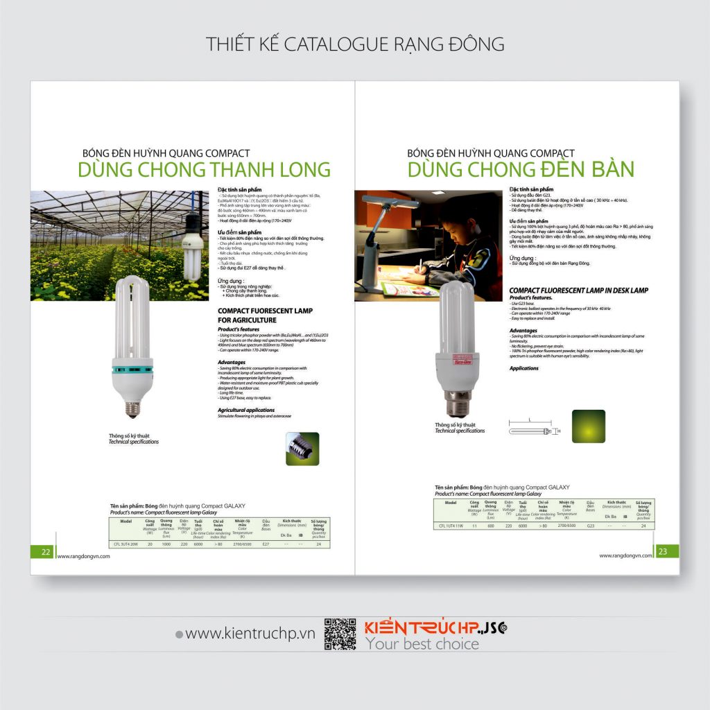 Catalogue Rạng Đông được thiết kế bởi CT CP KIẾN TRÚC HP (hoàn thành 2010)