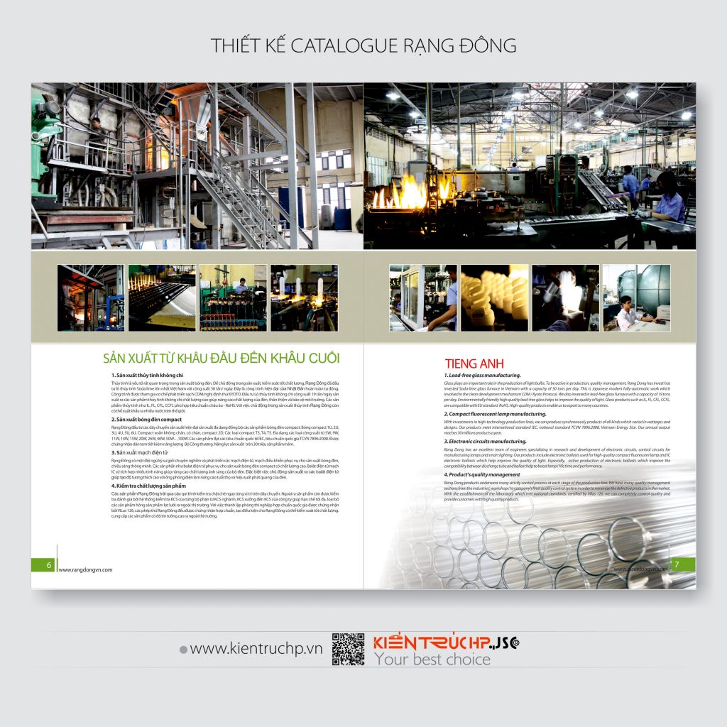 Catalogue Rạng Đông được thiết kế bởi CT CP KIẾN TRÚC HP (hoàn thành 2010)