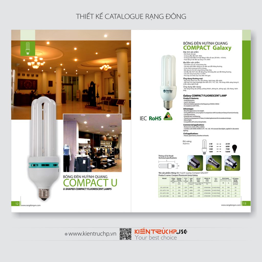 Catalogue Rạng Đông được thiết kế bởi CT CP KIẾN TRÚC HP (hoàn thành 2010)