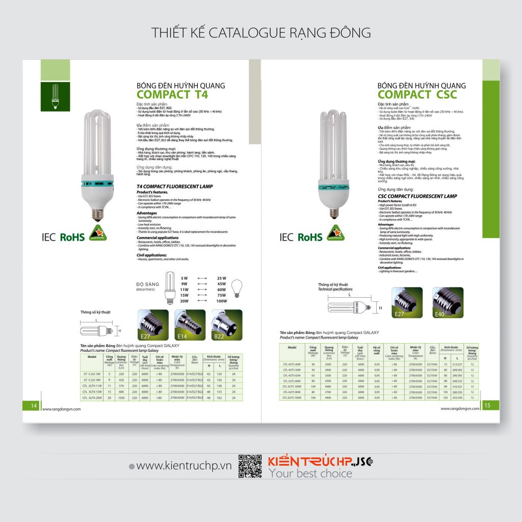 Catalogue Rạng Đông được thiết kế bởi CT CP KIẾN TRÚC HP (hoàn thành 2010)