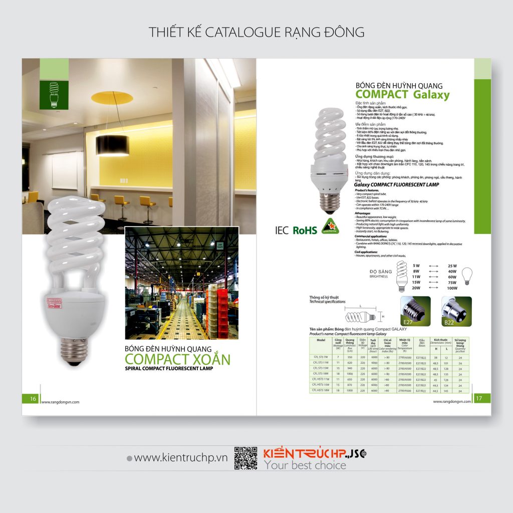 Catalogue Rạng Đông được thiết kế bởi CT CP KIẾN TRÚC HP (hoàn thành 2010)